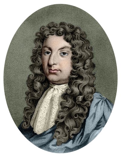 Portrait of Henry Purcell (1659 - 1695), British composer. av Unknown artist