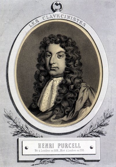 Portrett av Henry Purcell (1659 - 1695), britisk komponist. av Unknown artist