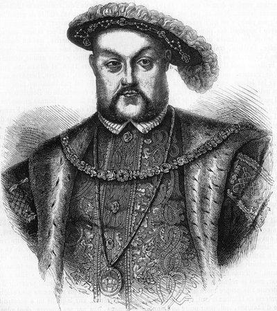 Portrett av Henry VIII, konge av England og Irland (1491-1547). av Unknown artist