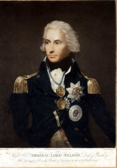 Portrett av Horatio Nelson (1758-1805), engelsk admiral. av Unknown artist