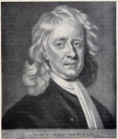 Portrett av Isaac Newton nært originalen bevart ved Berlin Observatory. av Unknown artist