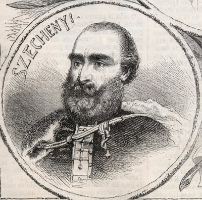 Portrett av Istvan Szechenyi (1791-1860), ungarsk politiker - Gravering fra "" The Illustrous World"" av Unknown artist
