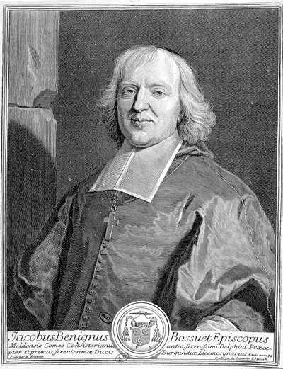 Portrett av Jacques-Benigne (Jacques Benigne) Bossuet (1627 - 1704). av Unknown artist