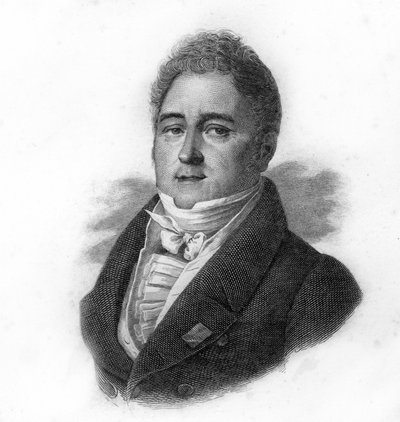 Portrett av Jacques Laffitte (1767-1844), fransk bankmann og politiker, gravering fra 1800-tallet av Unknown artist