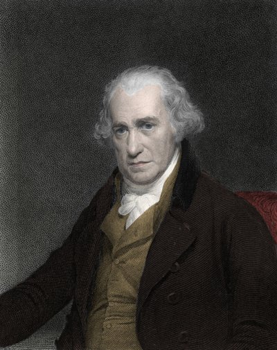 Portrett av James Watt (1736-1819), skotsk oppfinner og mekaniker - James Watt, skotsk ingeniør av Unknown artist