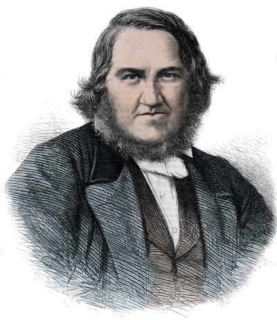 Portrait of James Young Simpson (1811-1870) Scottish obstetrician - Sir James Young Simpson av Unknown artist