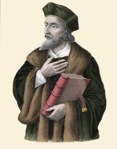 Portrett av Jan Hus (eller Jean Huss av Unknown artist