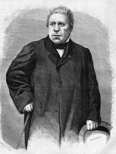 Portrait of Jean Auguste Dominique Ingres (1780-1867). French painter. av Unknown artist