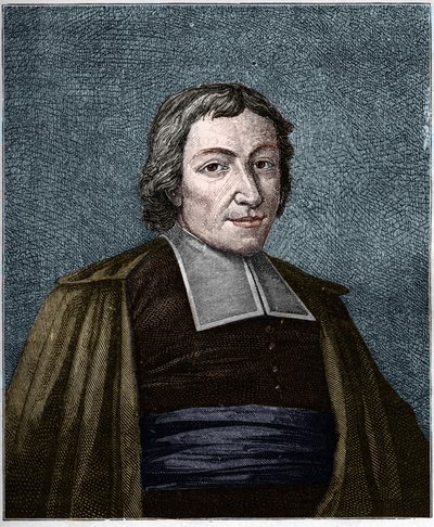 Portrait of Jean Baptiste De La Salle (Jean-Baptiste) (1651-1719) French religious, founder of the congregation of the brothers of the Christian Schools. Engraving of the 19th century. av Unknown artist