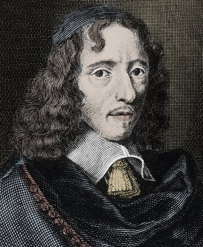 Portrett av Jean Chapelain (1595-1674), fransk poet - Gravering - Jean Chapelain (1595-1674) fransk poet og litteraturkritiker - Gravering av Unknown artist