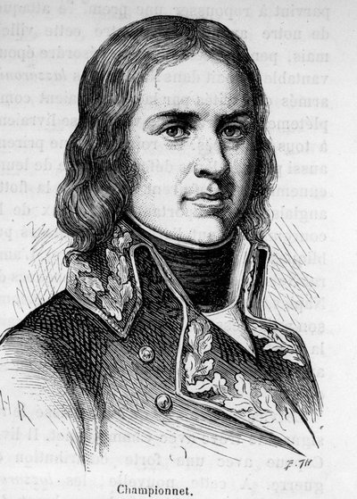 Portrett av Jean Etienne Championet (1762-1800), fransk general, han deltok i revolusjonens kampanjer. av Unknown artist