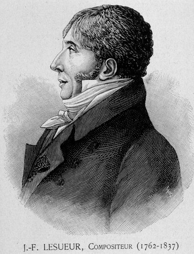 Portrett av Jean Francois Lesueur (1762 - 1837), fransk komponist av Unknown artist