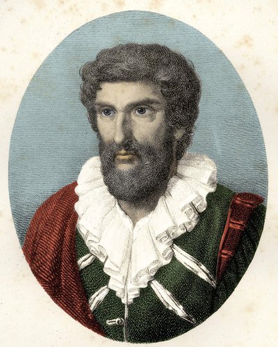 Portrett av Jean Goujon (1510 - v. 1566) fransk billedhugger, designer og arkitekt. av Unknown artist