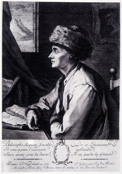 Portrett av Jean Jacques Rousseau av Unknown artist