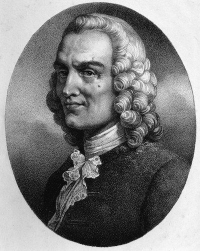 Portrett av Jean-Philippe (Jean-Philippe) Rameau (1683-1764) av Unknown artist