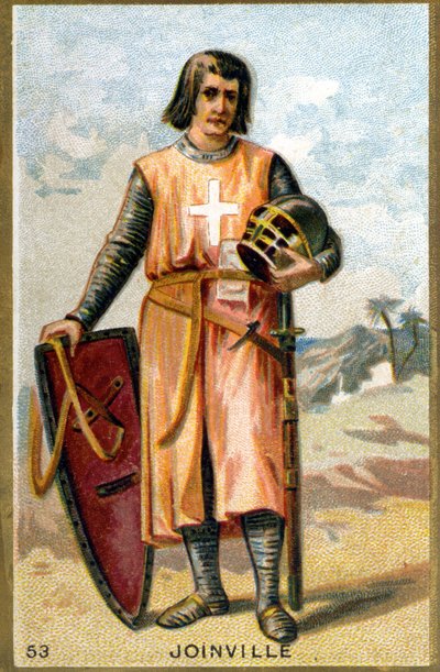 Portrait of Jean de Joinville (1225 - 1317) French columnist. Chromolithography of the 19th century. av Unknown artist
