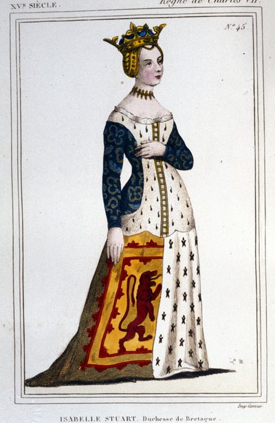 Portrett av Jeanne - Isabelle Stuart (1426 - 1494/9), hertuginne av Bretagne. av Unknown artist