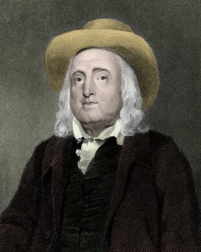 Portrett av Jeremy Bentham (1748–1832), britisk filosof, moralist og lovgiver. av Unknown artist
