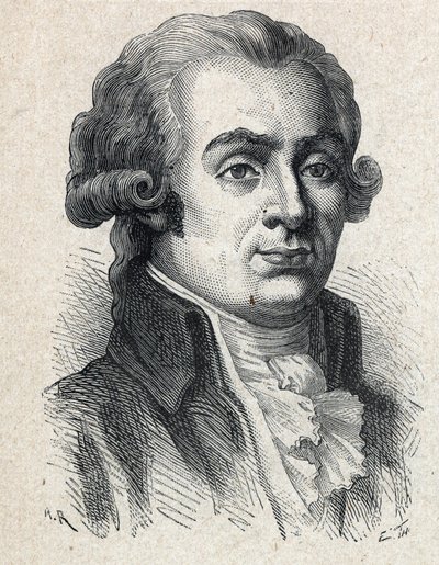 Portrait of Jerome Petion de Villeneuve (1756-1794), French politician. av Unknown artist