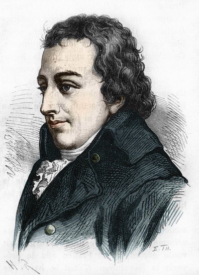 Portrett av Johann Gottlieb Fichte. Tysk filosof (1762 til 1814). av Unknown artist