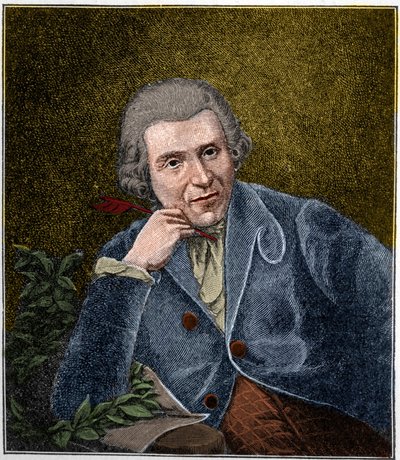 Portrait of Johann Wilhelm Ludwig Gleim (1719-1803) German poet. av Unknown artist