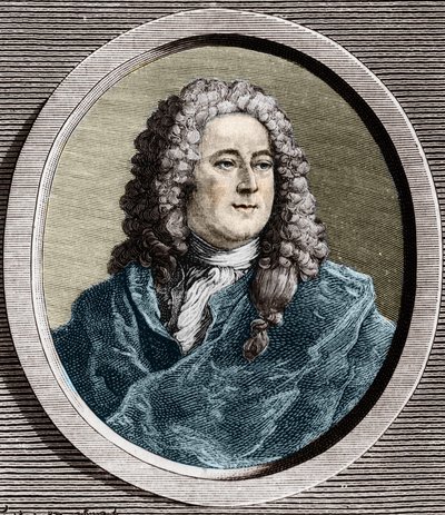Portrait of John Law (1671 - 1729), Scottish Financial who caused bankruptcy in 1720 (Event of Quincampoix Street) av Unknown artist