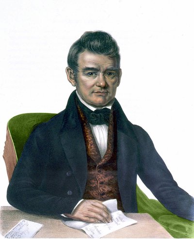Portrait of John Ross, Engraving 1843. av Unknown artist