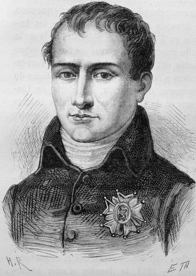 Portrett av Joseph Bonaparte (1768 - 1844). Gravering av slutten av 1800-tallet i "Histoire de France"" av H. Martin. av Unknown artist