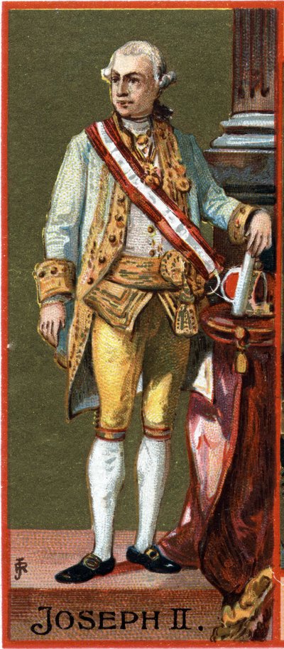 Portrett av Joseph II (1741-1790), erkehertug av Østerrike, keiser (valgt, ikke krone) av Det hellige rike (1765-1790). av Unknown artist