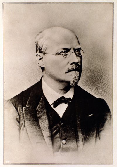 Portrett av Joseph Joachim Raff (gravering av Unknown artist