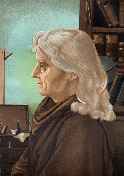 Portrett av Joseph Jérôme Lefrançois de Lalande, fransk astronom (1732 til 1807). fra «La Ciencia y sus Hombres» av Louis Figuier. Barcelona 1881 av Unknown artist