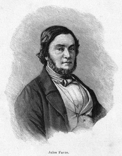 Portrett av Jules Favre (1809 -1880), fransk politiker av Unknown artist
