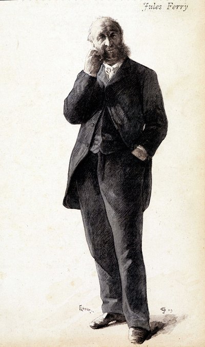 Portrett av Jules Ferry, ca 1880 av Unknown artist