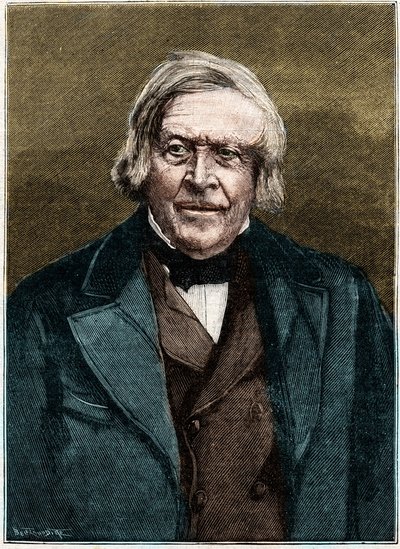 Portrait of Jules Michelet, French historian and writer (1798 - 1874). av Unknown artist