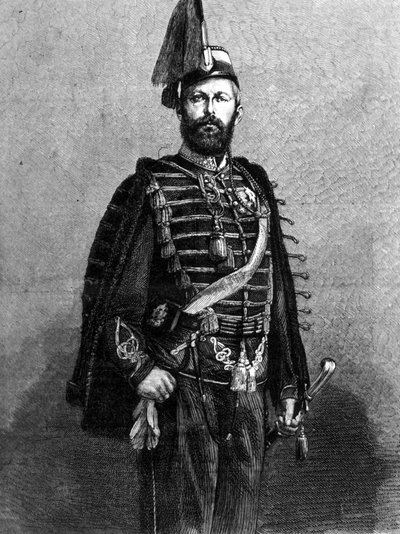 Portrett av kong Karl XV av Sverige (1826 - 1872). av Unknown artist