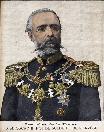Portrait of King Oscar II. King of Sweden and Norway. 1829-1907. av Unknown artist