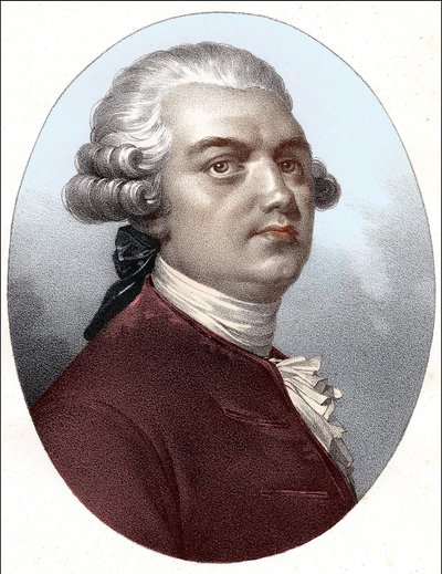 Portrait of Lekain (Henri Louis Cain (Henri-Louis Le Kain) (1729-1778) av Unknown artist