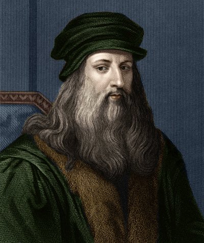 Portrett av Leonard de Vinci (1452-1519) (Leonardo da Vinci), italiensk maler. av Unknown artist