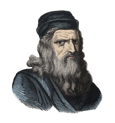 Portrett av Leonardo da Vinci (1452-1519). av Unknown artist