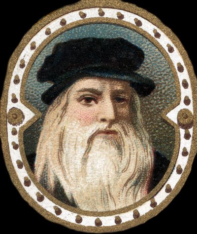 Portrett av Leonardo da Vinci (1452 - 1519) (Leonardo da Vinci). av Unknown artist
