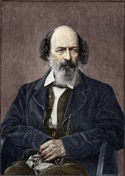 Portrett av Lord Alfred Tennyson, engelsk poet og dramatiker (1809 til 1892). av Unknown artist