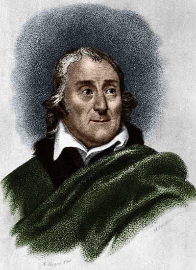 Portrett av Lorenzo da Ponte (1749-1838) librettist og italiensk forfatter av jødisk opprinnelse. av Unknown artist