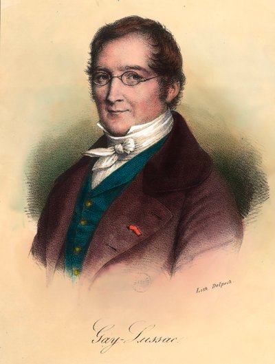Portrett av Louis-Joseph Gay-Lussac (Louis Joseph Gay Lussac) (1778 - 1850), fransk kjemiker og fysiker. Gravering av 1800-tallet. Privat samling. av Unknown artist