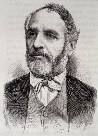 Portrett av Louis Charles Delescluze, fransk journalist og politiker (1809-1871) av Unknown artist