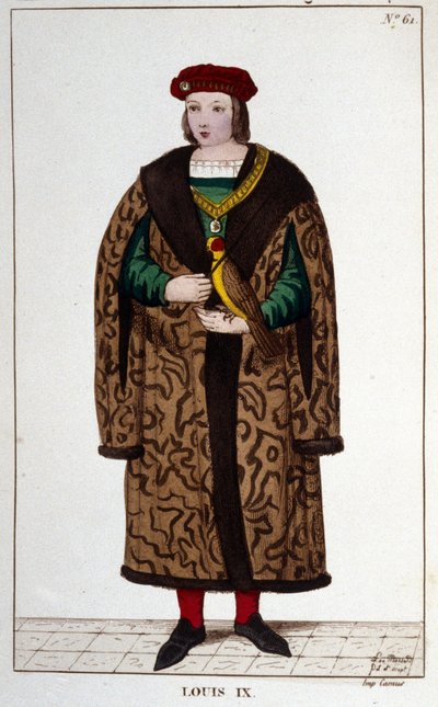 Portrett av Louis IX eller Saint Louis (1214 - 1270). av Unknown artist