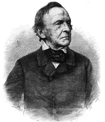 Portrett av Ludvig I (1786-1868) konge av Baviere fra 1825 til 1848. Gravering i "" The Illustrious Universe"" av Unknown artist