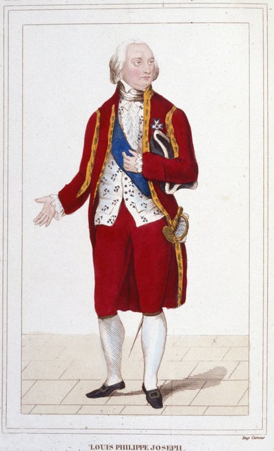 Portrett av Louis Philippe II Joseph, hertugen av Orléans og Chartres, kjent som Philippe Egalité av Unknown artist