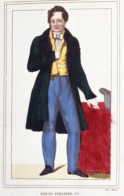 Portrett av Louis Philippe I, franskmennenes konge. gravering fra 1830. av Unknown artist