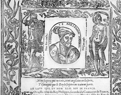Portrett av Louis VIII Løvenes konge av Frankrike fra 1223 til 1226. av Unknown artist