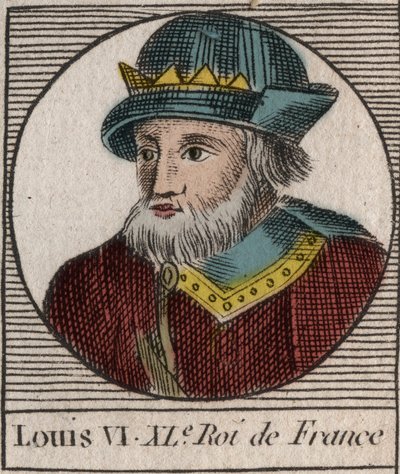 Portrett av Louis VI, kalt The Fat - gravering fra "Instruction sur l